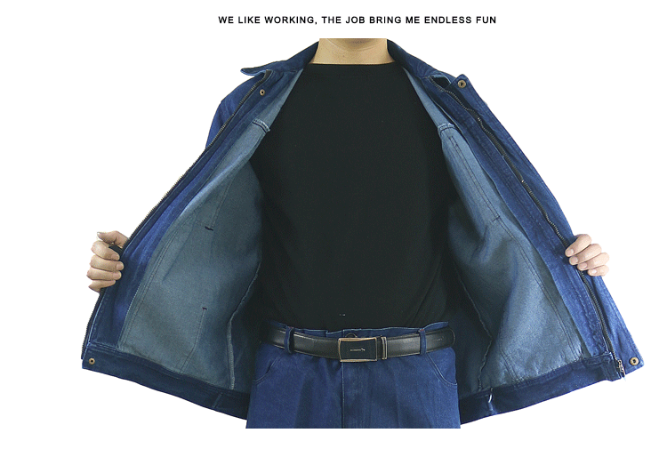 Quần yếm denim phù hợp với nam thợ điện thợ hàn quần áo hàn chống dụng cụ nóng nhà máy dịch vụ sửa chữa tự động dịch vụ làm dày quần áo bảo vệ bộ đồ khủng log